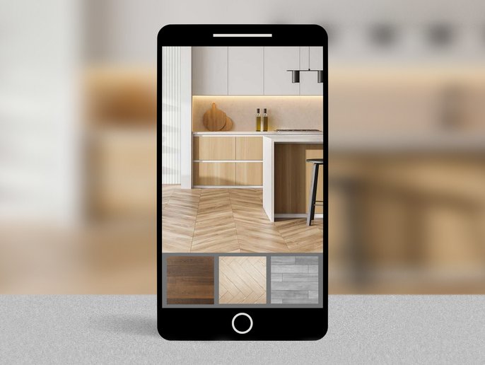 Product visualizer on smartphone from Carpet & Flooring By Denny Lee in Abingdon, MD